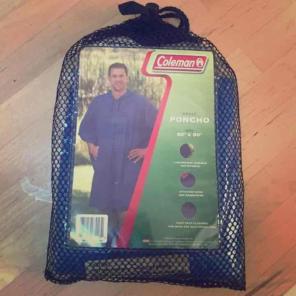Coleman adult rain poncho with mesh case