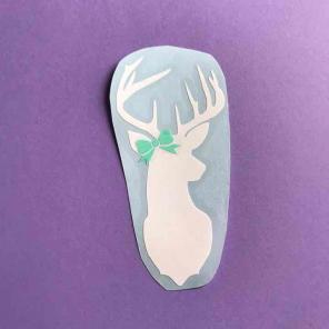 White/Mint Deer Decal