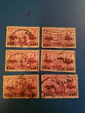 6- 1937 Farragut and Porter 3c Stamp