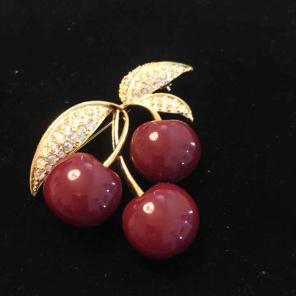 Joan Rivers Vintage Cherry Pin