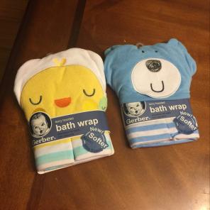 2 Newborn Baby Boy Bath Wrap