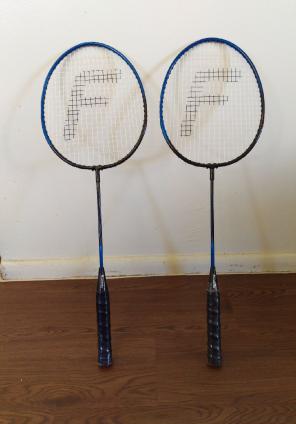Blue Badminton Rackets (x2)