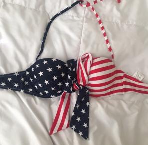 American Flag Bikini Top