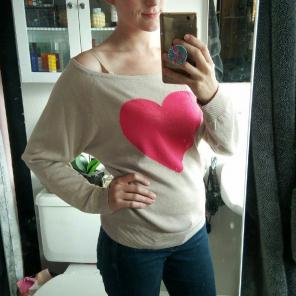 Love Heart Layering Sweater size M