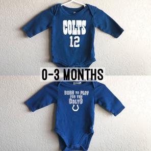 NFL Colts Baby Shirts Onesie Bundle