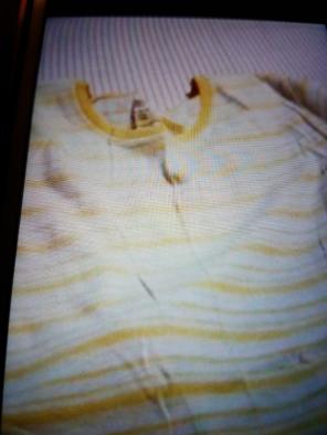 Faded Glory Yellow/White 2pc Short Set