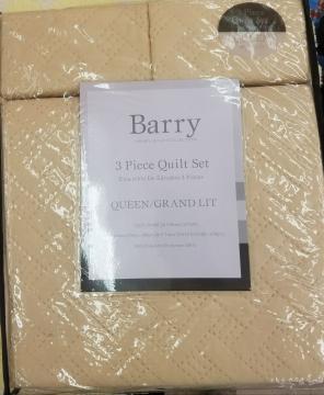 3 Pcs Queen Size Quilt Set - YELLOW