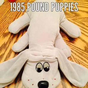 LARGE 1985 Gray Pound Puppies dog