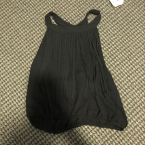 Black Halter Crop Top