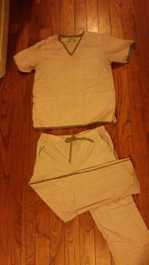 Pink & grey scrubs