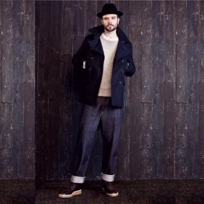 Ben Sherman Navy Double Breasted Peacoat