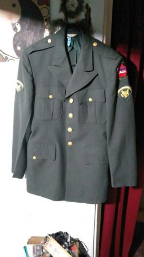 Military dress coat and hat