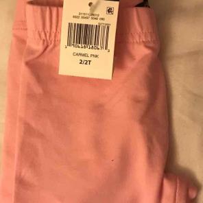 2T pink polo girl tights