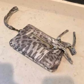 Small cheetah print target clutch