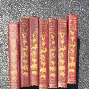 1937 world atlas set (missing vol 6)
