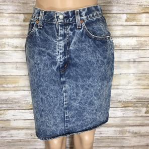 Vintage 80's Levi's denim pencil skirt