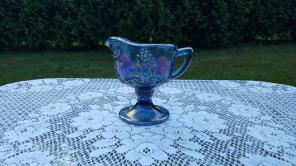 Blue Indiana carnival glass sm pitcher