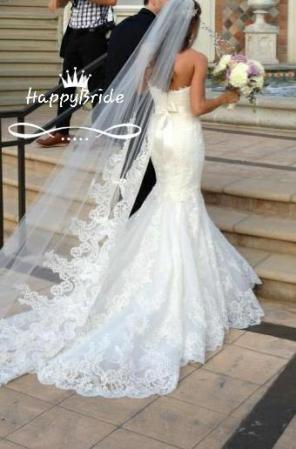 Stunning Lace All around Edge Bridal Vei