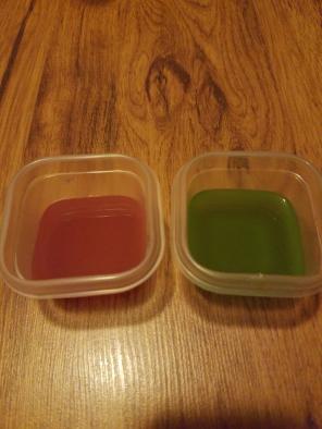 Cherry and green apple clear slime