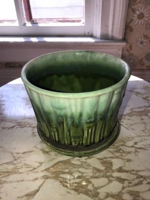Vintage McCoy Planter Green Pottery