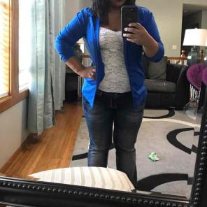 Royal blue nylon jacket