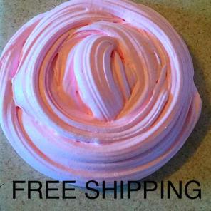 8oz Pink Fluffy Slime Free shipping