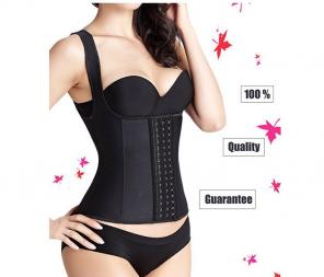 4XL BLK VEST CORSET LATEX WAIST TRAINER