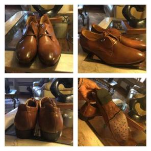 Men's camel/brown tip shoes
