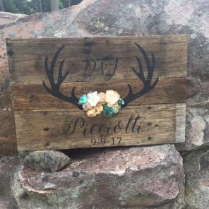 Antler Name Sign