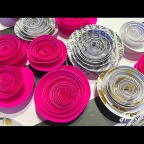 Paper rose set of 30 Hot pink/ flower