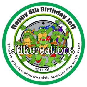 Ninja Turtles Favor Tag