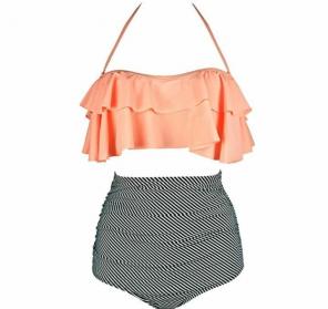 Free Ship S High Waist Peach Flounce