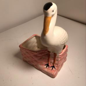 Japan Pottery Bird Planter Cute