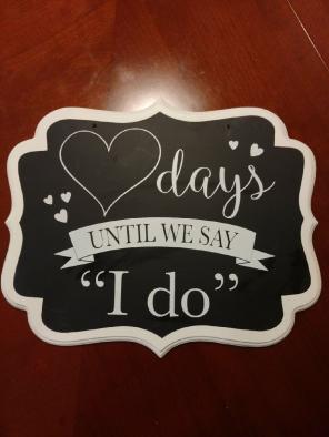 "I DO" chalkboard