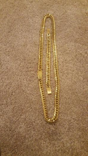 Gold Cuban link set