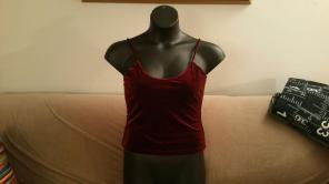 Wine (dark red) velvet cami tank top L