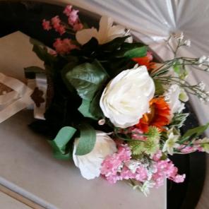 Handmade wedding flowers bouquet