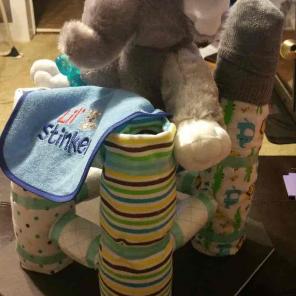 High chair diaper cake