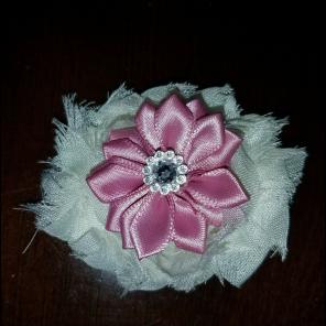 Ivory & Muave Hair Clip