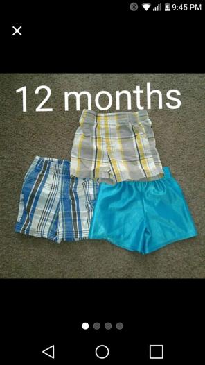 Baby boy summer shorts lot