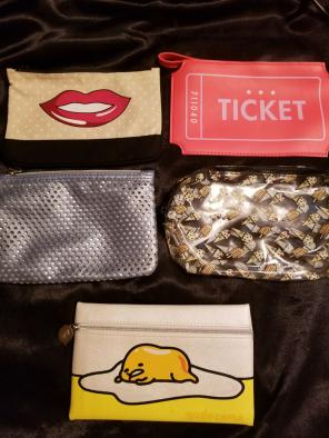 Ipsy Glam Bag Set 5 Makeup Bags ONLY
