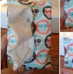 Handmade Travel Tissue Holder-Owl