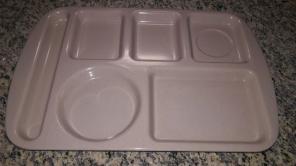 School cafeteria lunch tray