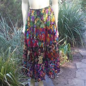 Vintage Tiered Skirt Floral Size M