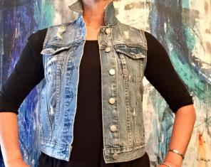 New W/ Tags Gap Distressed Denim Vest