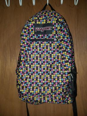 Jansport backpack multi color polka dots