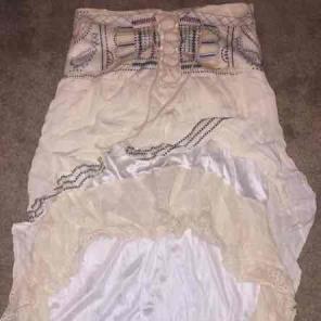 Festive cream skirt
