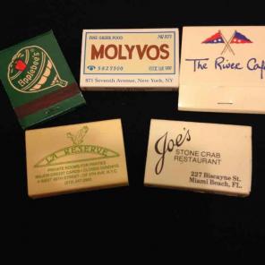 Set of 5 matchbooks