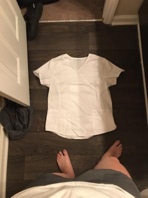 White Scrub Top