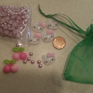 Hello kitty cabochon kit w bonus new